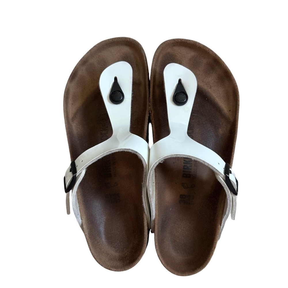 Birkenstock Gizeh White Sandals Size 38 - Picture 4 of 11